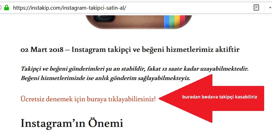 bedava instagram takipçi kasma