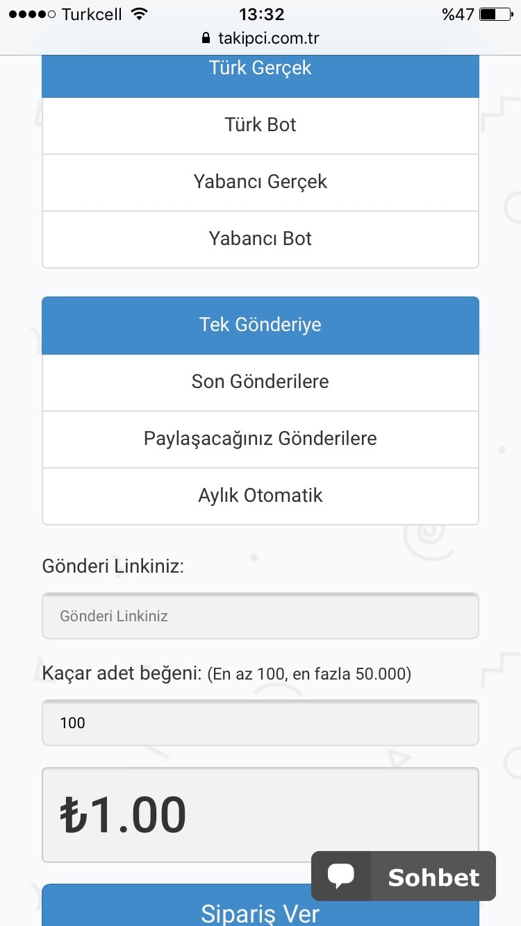 beğeni satın al